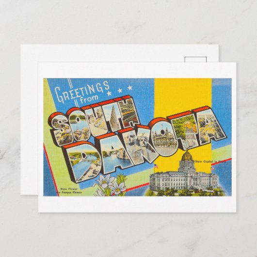 ヴィンテージの挨拶 ポストカード (正面/裏面)