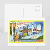 ヴィンテージの挨拶 ポストカード (正面/裏面)