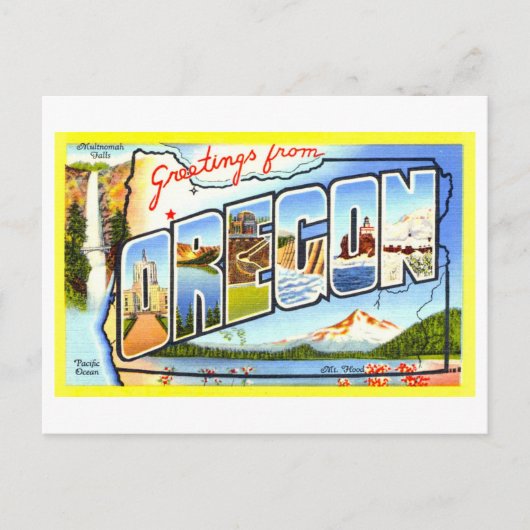 ヴィンテージの挨拶 ポストカード (正面)