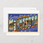 ヴィンテージの挨拶 ポストカード (正面/裏面)