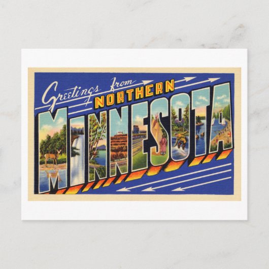 ヴィンテージの挨拶 ポストカード (正面)