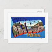 ヴィンテージの挨拶 ポストカード (正面/裏面)