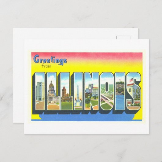 ヴィンテージの挨拶 ポストカード (正面/裏面)