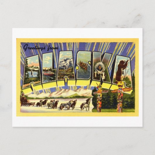 ヴィンテージの挨拶 ポストカード (正面)