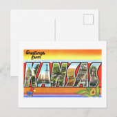 ヴィンテージの挨拶 ポストカード (正面/裏面)