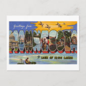 ヴィンテージの挨拶 ポストカード (正面)