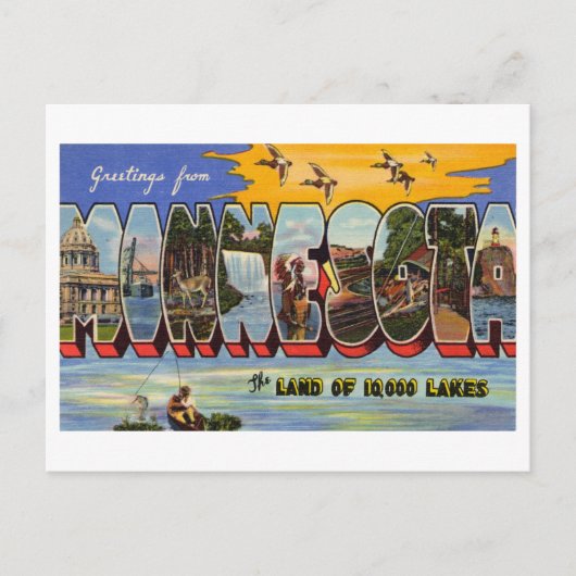 ヴィンテージの挨拶 ポストカード (正面)