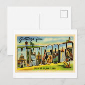 ヴィンテージの挨拶 ポストカード (正面/裏面)