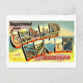 ヴィンテージの挨拶，ミシガン州グランドヘブン ポストカード (正面)