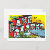 ヴィンテージの挨拶：ミズーリ州オザーク湖 ポストカード (正面/裏面)