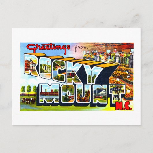 ヴィンテージの挨拶(ロッキー山NC) ポストカード (正面)
