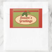 ヴィンテージの挨拶 長方形シール (バッグ)