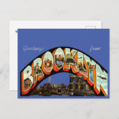 ヴィンテージの挨拶Brooklyn, New York Travel ポストカード (正面/裏面)