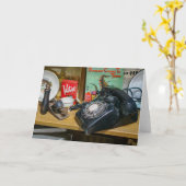 ヴィンテージの携帯電話の静止状態 カード (黄色い花)