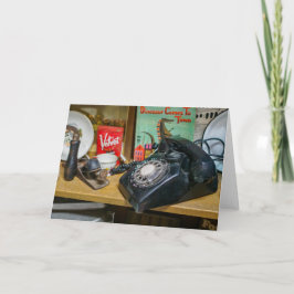 ヴィンテージの携帯電話の静止状態 カード