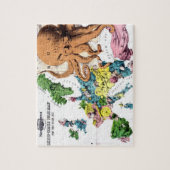 ヴィンテージの政治漫画のヨーロッパの地図(1877) ジグソーパズル (縦)