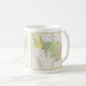 ヴィンテージの政治統一された州の地図（1833年） コーヒーマグカップ (正面右)