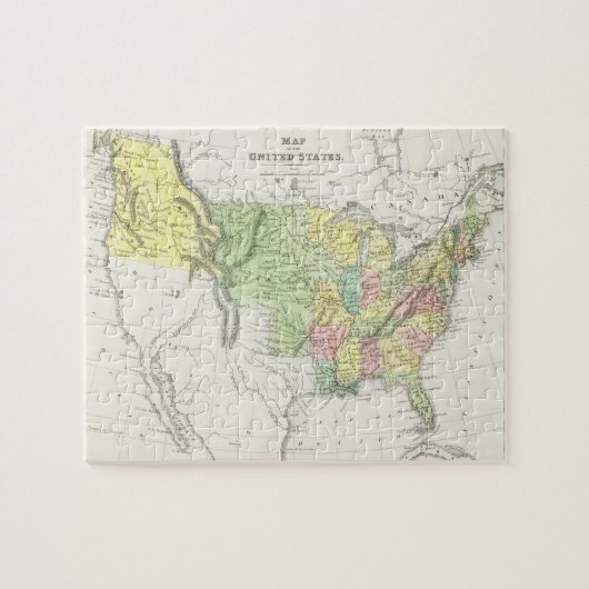 ヴィンテージの政治統一された州の地図（1833年） ジグソーパズル (横)