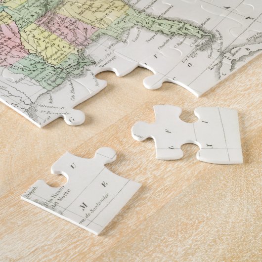 ヴィンテージの政治統一された州の地図（1833年） ジグソーパズル (側面)