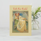 ヴィンテージの新しいのバチェロレッテの招待状 招待状 (スタンド正面)