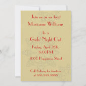 ヴィンテージの新しいのバチェロレッテの招待状 招待状 (裏面)