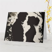 ヴィンテージの新しいシルエット カード (黄色い花)