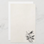 ヴィンテージの新しいトンボのパーソナライズなテンプレート 便箋 (正面/裏面)