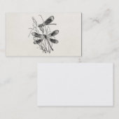 ヴィンテージの新しいトンボのパーソナライズなテンプレート 名刺 (正面/裏面)