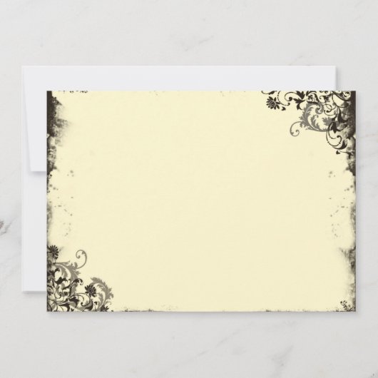 ヴィンテージの新しいライフ招待状イン白 招待状 (裏面)