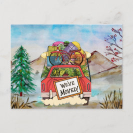 ヴィンテージの新しい住所はがき 案内ポストカード