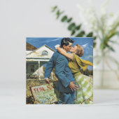 ヴィンテージの新婚夫婦のキス, 新築祝いパーティー 招待状 (スタンド正面)