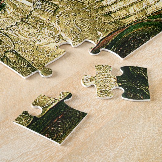 ヴィンテージの新婦付添人の結婚 ジグソーパズル (側面)