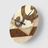 ヴィンテージの新聞の切り抜き ラウンド壁時計 (傾斜)