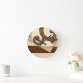 ヴィンテージの新聞の切り抜き ラウンド壁時計 (ホーム)