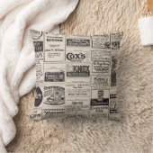 ヴィンテージの新聞広告の農家の枕 クッション (ブランケット)