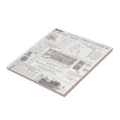 ヴィンテージの新聞広告 タイル (側面)