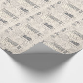 ヴィンテージの新聞広告 ラッピングペーパー (角)