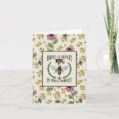 ヴィンテージの旅を楽しむハチの卒業 カード (正面)