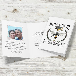 ヴィンテージの旅を楽しむハチの卒業 カード
