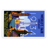 ヴィンテージの旅行ポスターWorld's Fair Chicago, 1934, マグネット (横)