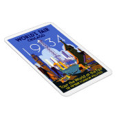 ヴィンテージの旅行ポスターWorld's Fair Chicago, 1934, マグネット (右側)