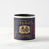 ヴィンテージの旗のコーヒーラベル、旗のブランド1ポンド マグカップ (中央)