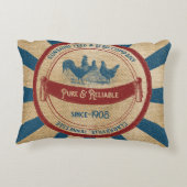 ヴィンテージの日光の供給の鶏広告 アクセントクッション (裏面)