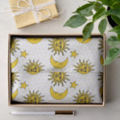 ヴィンテージの日曜日の月の星パターン 薄葉紙 (ギフト)