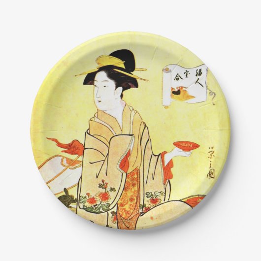 ヴィンテージの日本のなアートペーパーのプレート ペーパープレート (正面)