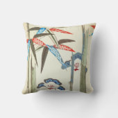 ヴィンテージの日本のなアートワークのタケの装飾用クッション クッション (裏面)