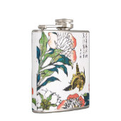 ヴィンテージの日本のなスケッチ、シャクヤクおよびすずめ フラスク (右)