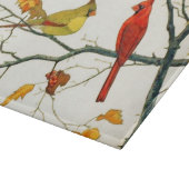 ヴィンテージの日本のなスケッチ、枝の（鳥）ショウジョウコウカンチョウ カッティングボード (角)