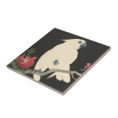 ヴィンテージの日本のなファインアート|の白いオウム タイル (側面)