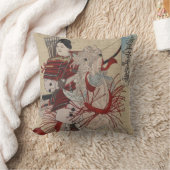 ヴィンテージの日本のな女性の戦士のHangakujoの枕 クッション (ブランケット)